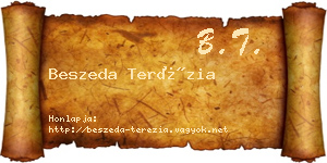 Beszeda Terézia névjegykártya