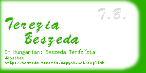 terezia beszeda business card